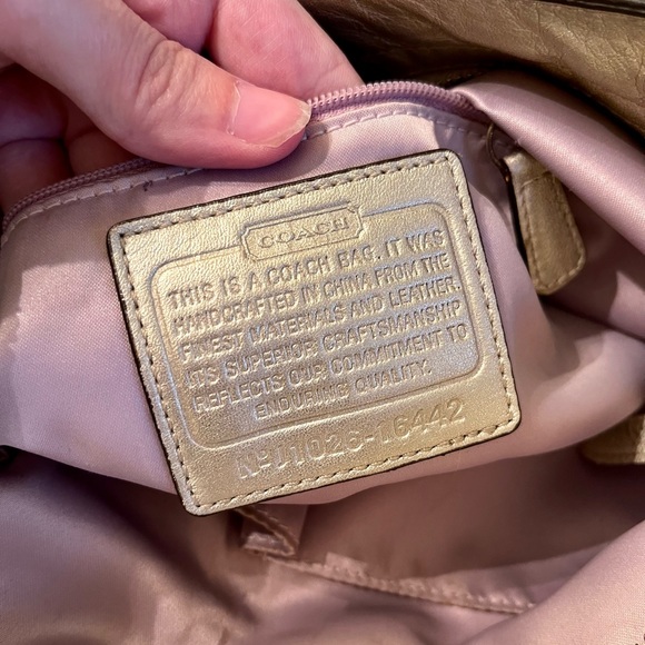 Coach Colette Elevated Metallic Gold Leather Hobo Shoulder Bag - Picture 9 of 9